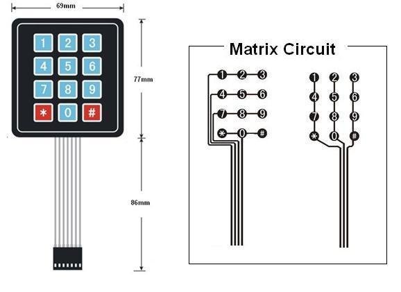 Keypad and matrix circuit