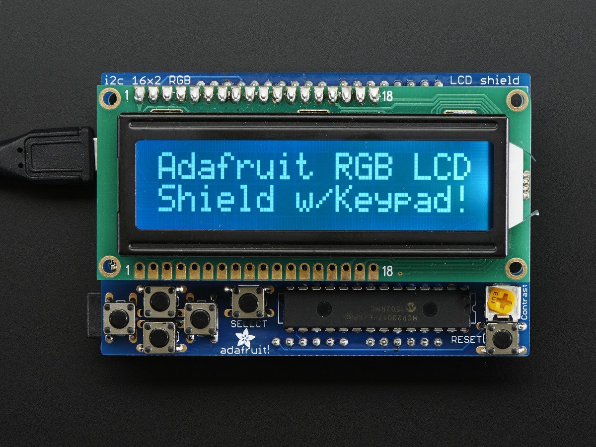 Adafruit I2C LCD + buttons